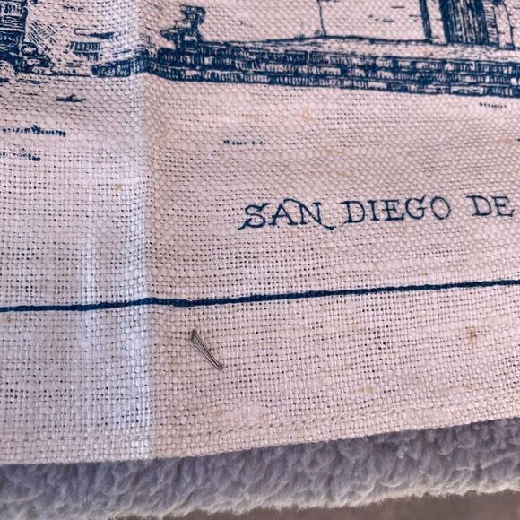 2 Vtg Kay Dee HandPrints California Missions 100% Pure Linen Kitchen Tea Towels - Picture 12 of 16